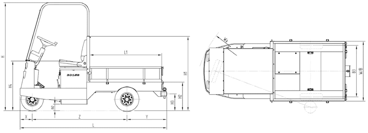 Электрический грузовик с платформой BD10S / BD15S